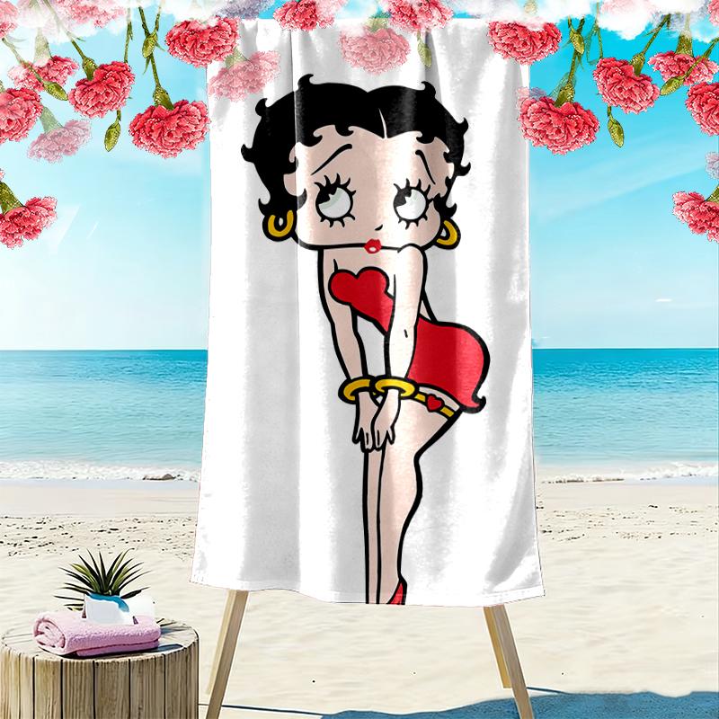 Betty Boop Beach Towel, Large Soft Quick Dry Towel for Beach Camping Swimming