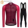 Winter Thermal Fleece Man's Long Sleeves Warm Cycling Jersey Set Windproof Warm MTB Road Bike Sportswear 2026 Winter Fleece Warm Cycling Suit Set