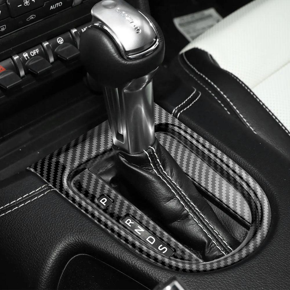 For Ford Mustang 2016 2017 2018 2019 2020 2025 2025 AT LHD Gear Shift Panel Cover Gear Shift Knob Panel Trim Sticker Accessories