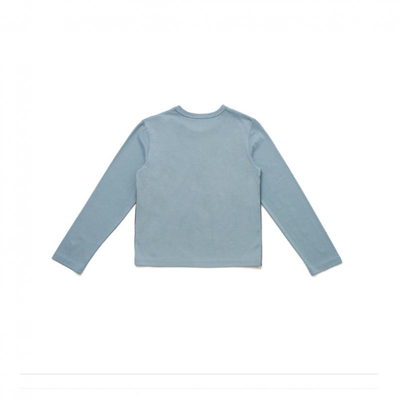 Blu DoT Long Sleeve Graphic PrinT T shirT Sb