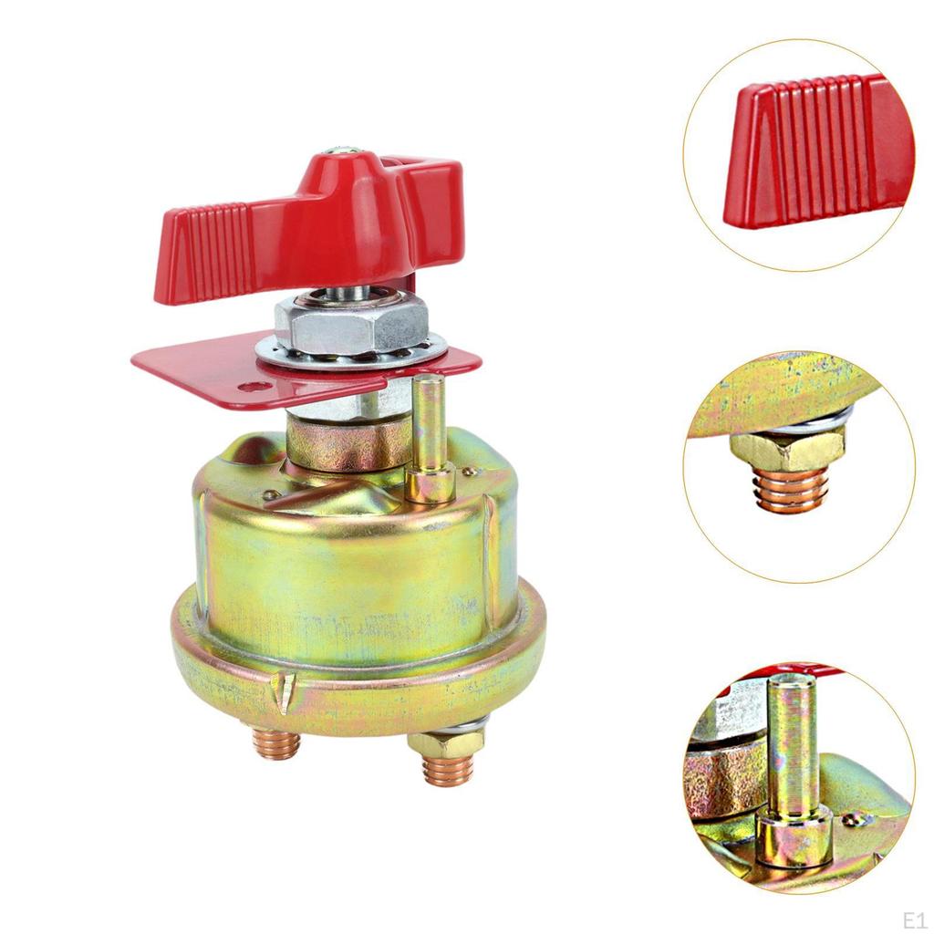 Battery Disconnect Switch 12V-24V Accessories Replace Easy to Use Cut Off Isolator Parts for