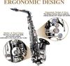 SLADE Eb Nickeling Black Saxophone Brass Alto Saxophone Set with Case Reed Clip Trimmer Strap Gloves Parts for Beginners