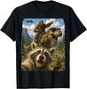 Raccoon Selfie Bigfoot T Rex UFO Funny Gifts Men Women Kid T-Shirt