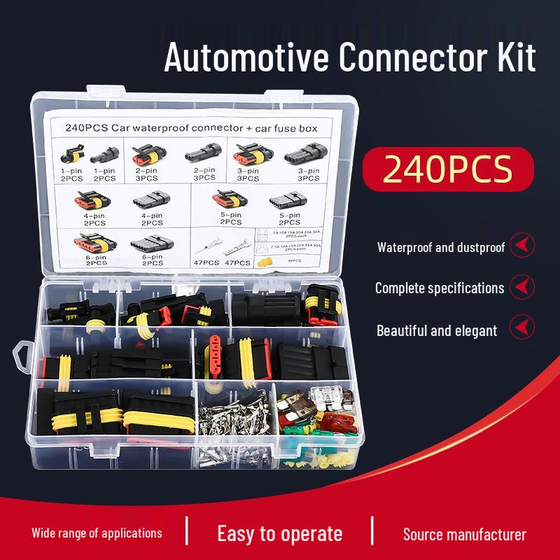 622-Piece Automotive Waterproof Connector Kit for Xenon Headlight Wiring Harnesses