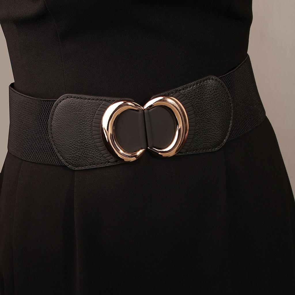 Stylish Female Eastic Waist Cincher With Metal Clasp For Casual Office Wear
