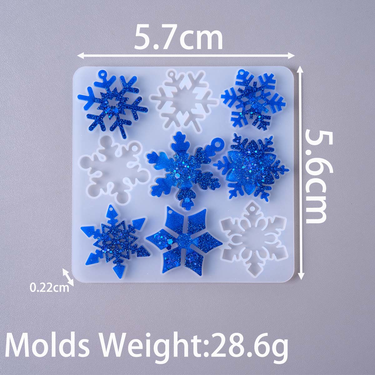 

Snowflake UV Resin Silicone Mold DIY Christmas Ornaments Craft Making Epoxy Earring Pendant Keychain Jewelry Casting Molds