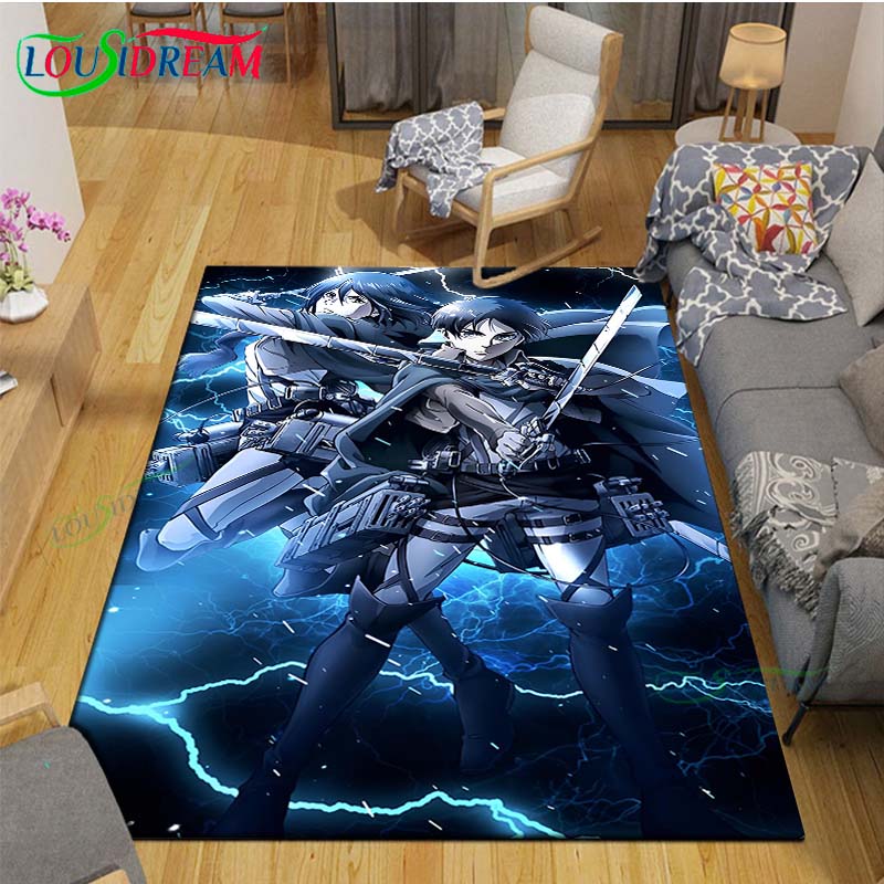 Fashion 3D Cartoon A-Attack T-Titan Printed Carpet Living Room Anti-Skid Area Rug Kids Bedroom Mats Yoga Mat Carpet Decor Gift