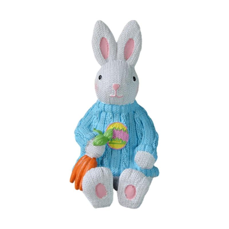 Osterhase Figur Harz Gewebte Kaninchen Skulptur Schlafsaal Party Dekoration