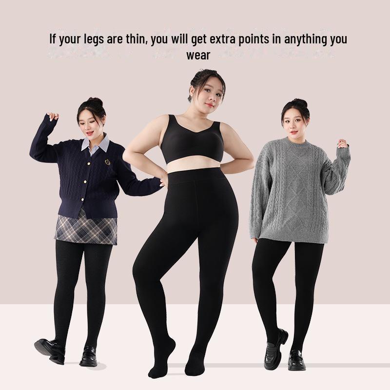 Velvet Leggings i plussstørrelse for kvinner: Tykk, varm og sklisikker for høst/vinter