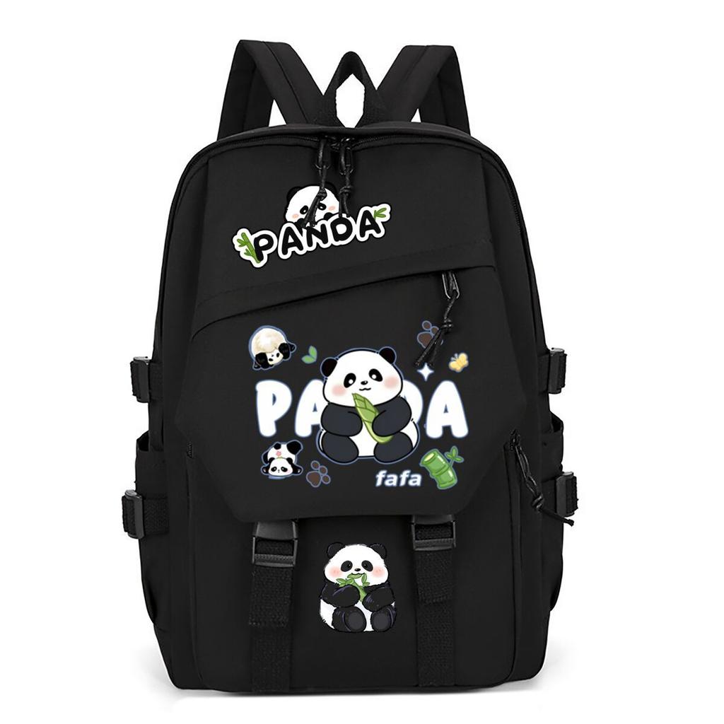Panda Huahua Cartoon Printed Student Campus Backpack Casual Large Capacity School Bag