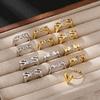 Love Mom Letter Rings For Women Mather Father Sister Jewelry Gold Color Zirconia 7-8 Size Dad Sis Mama Anillos Best Family Gift