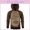 Luxuriöser Herren Weihnachts-Hoodie Pullover mit flauschigem Rentier-Design