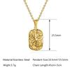 Non Fading Compass Pendant Necklace Silver Color Geometric Pendant Necklace  for Men Women