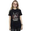 Looney Tunes Womens/Ladies Bugs Bunny Circle Cotton Logo Boyfriend T-Shirt
