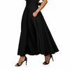 Elegantes Stretch High Waist Vintage Skaterrockkleid mit ausgestellten Falten