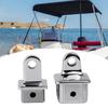 28/32mm Edelstahl Boots-Schiebekappe Quadratrohr Oberes Auge Endkappe Marine Bimini Beschlag für Markise Einfache Montage