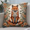 William Morris Art Fox Pillow Case Short Plush Double-sided Print Square Throw Pillow Covers Sofa Home Cushion Decor