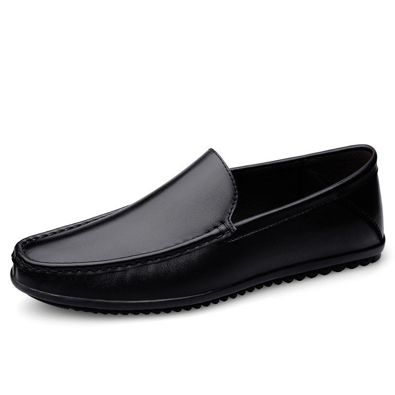 Men's Large Size Leather Slip-on Loafers - Spring/Summer Casual Moccasins