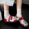 Fashion Square Toe Shallow Mouth Flat Single Shoes Women's Xia 2025 New Butterfly E Sister with Skirt Soft Sole Mary Jane Shoes