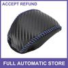 Car Gear Shift Knob Cover for Toyota RAV4 -2024 Black Carbon Fiber Blue New