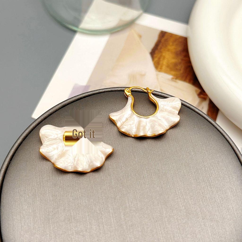 Wave Enamel Earrings - High-End European & American Niche Summer Dangle Jewelry