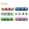 4Pcs Catnip Licking Balls Rotatable Wall Cat Edible Ball Toy with Natural Catnip Silvervine Safe Healthy Kitten Teeth Cleaning Dental Toy for Indoor