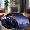 1pc Addams Family Wednesday2 Print Round Carpet Chair Round Carpet Suitable for Bedroom Living Room Home Decorative Carpet