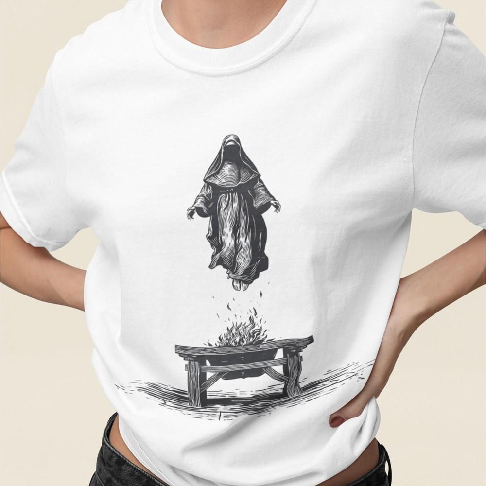 

26 Possessed Nun Gothic T-Shirt Medieval Occult Aesthetic Shirt Dark Horror Tee Unisex T-Shirt XL