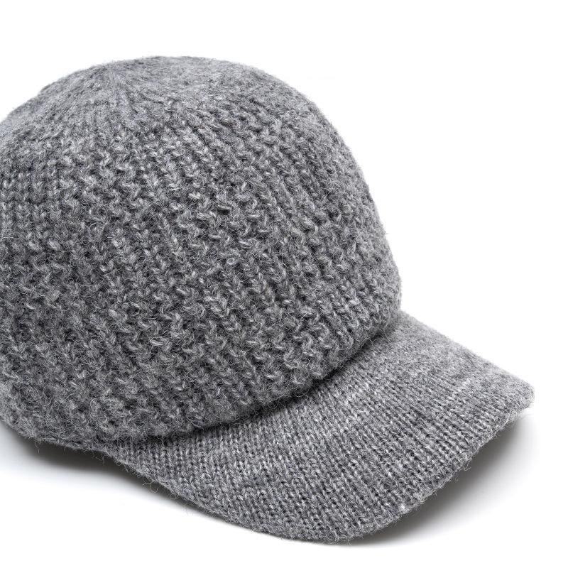 Women's Autumn Winter Warm Wool Baseball Cap Knitted Coldproof Cap