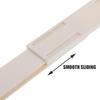 4 Sets of Self-Adhesive Drawer Guide Slides, White Drawer Slides Replacement for Smooth Sliding Drawers, Ideal for Cabinets and Dressers