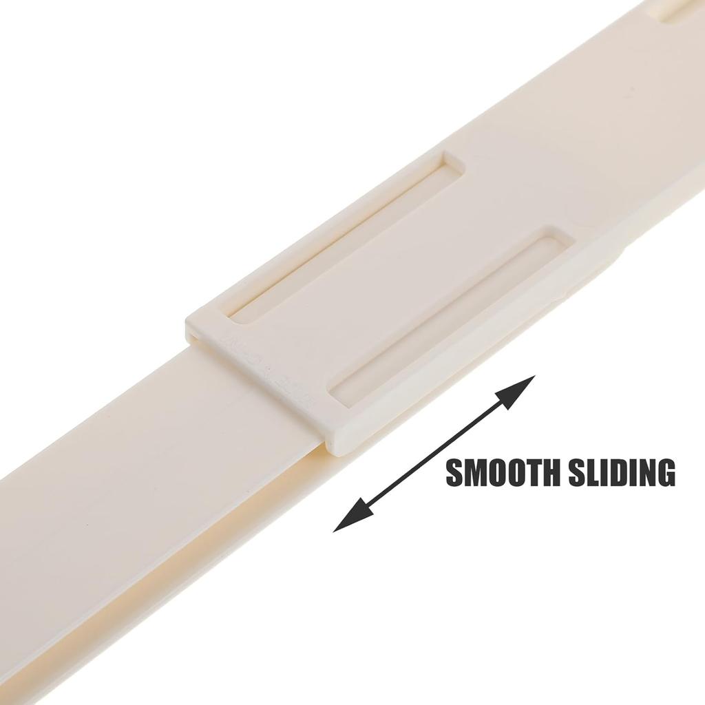4 Sets of Self-Adhesive Drawer Guide Slides, White Drawer Slides Replacement for Smooth Sliding Drawers, Ideal for Cabinets and Dressers