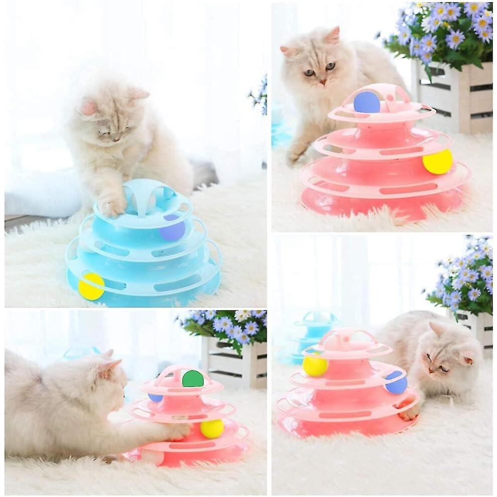 Cats Happy Mood With Interactive Cat Toy, Safe Materials Promote Healthier Play, Non-Slip Base Ensures Stability And Safety During Chase Ball Fun