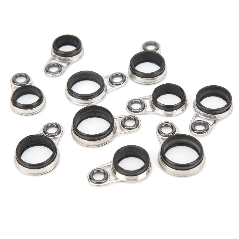 37PCS Ceramic Rings Fishing Rod Guides Multiple Sizes Fishing Rod Eyes Ring Top Tip Ring  Rod Repair