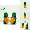 St. Patrick's Day Home Decor Handmade Gnomes Plush Toy Shamrock Faceless