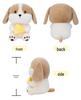 Large Creative Cheese Dog Plush Toy - Cartoon Dog Pillow New Year Gift for Girls