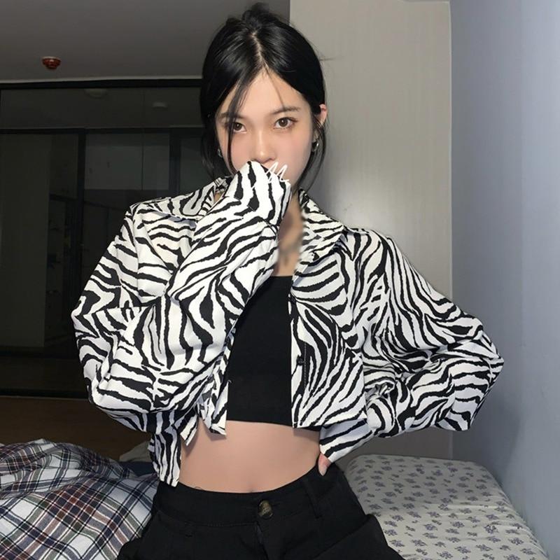 

Весенне-осенний женский короткий наружный кардиган с леопардовым принтом, тонкие повседневные рубашки с длинными рукавами, топы XL