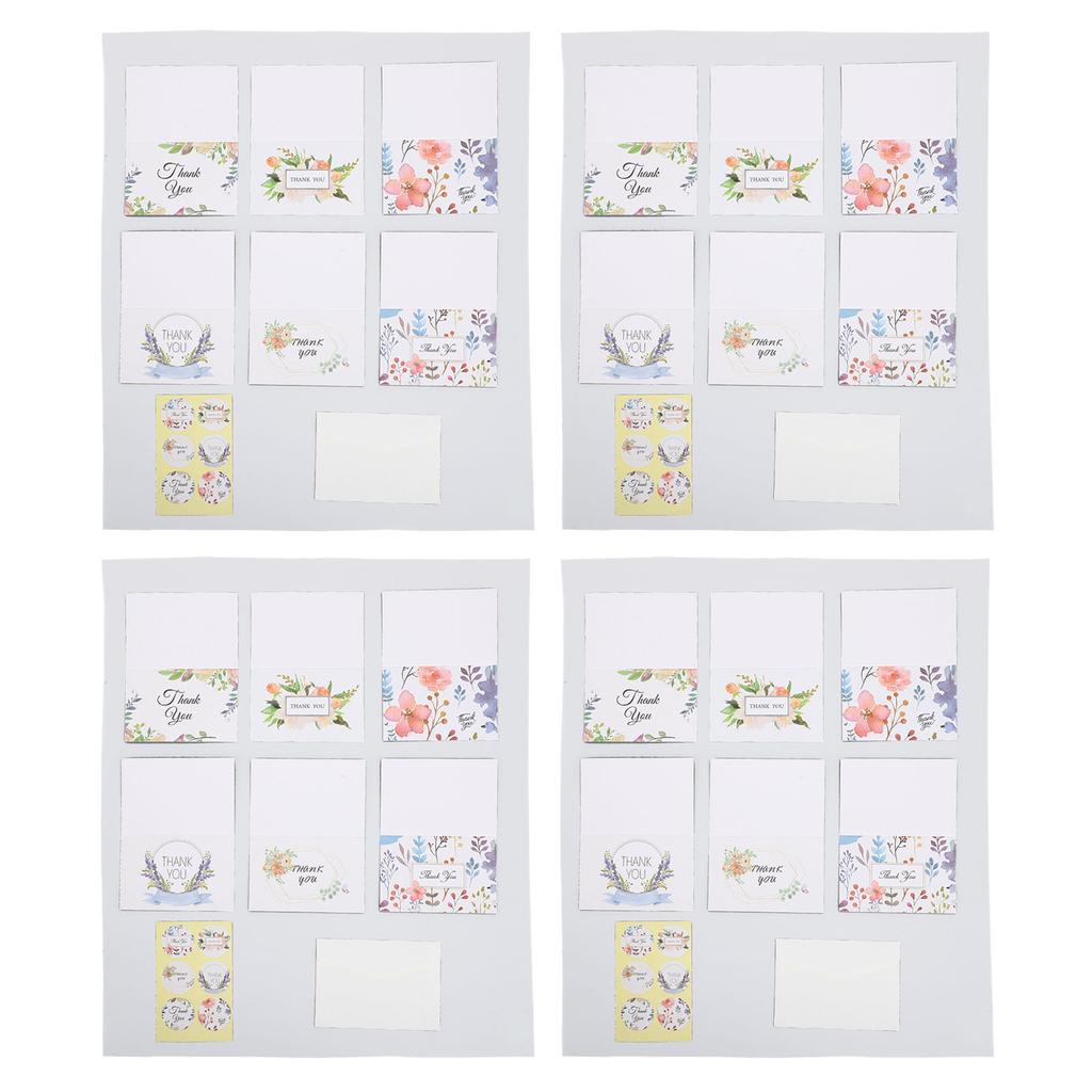 24 Set Thank You Cards with Envelopes Wildflower Stickers Handwritten Gratitude Thank You Notes for