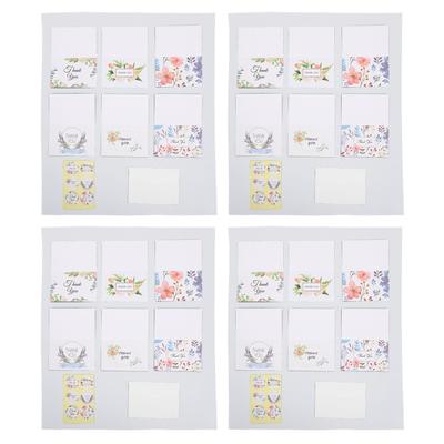 24 Cartes de Remerciement avec Enveloppes Autocollants Fleurs Sauvages Notes de Remerciement Manuscrites pour