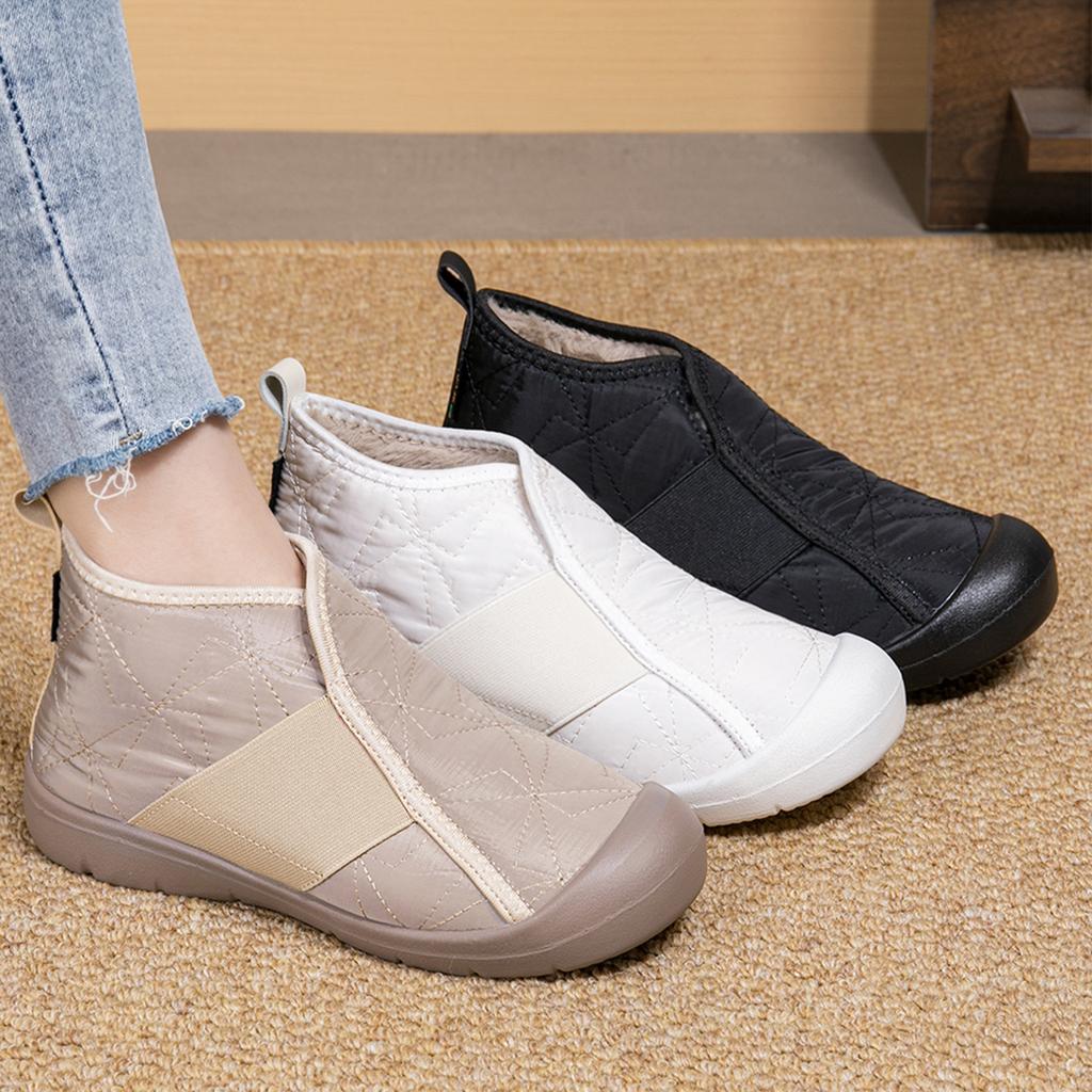 2025 winter new fashion women's cotton shoes piled thickened warm snow boots women's casual cotton boots