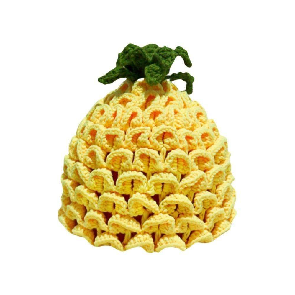 Warm Strawberry Pullover Cap Creative Pineapple Beanie Grape Knitted Fruit Hat  Skiing