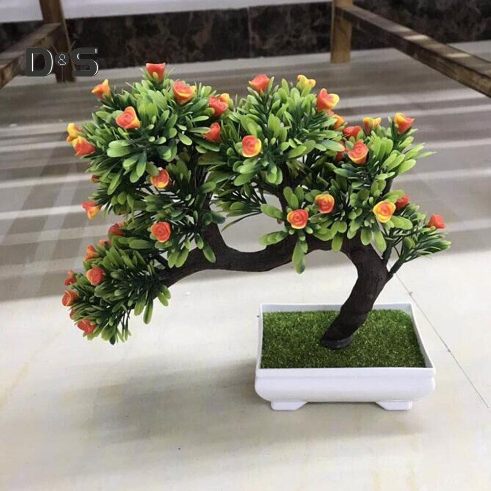Blooming Bouquet Artificial Flower Tree Pot Bonsai Stage Garden Wedding Party Balcony Decor