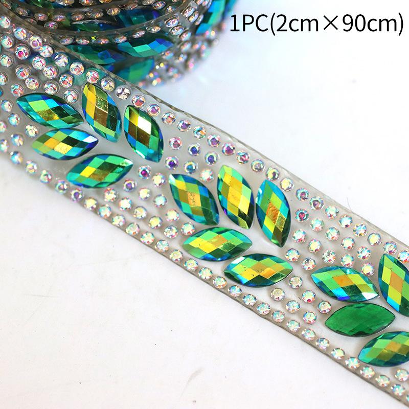 Rhinestone Chain Ab Color Horse Eye Crystal Rhinestone Ribbon For Diy Shoes Bags Dresses Decoration