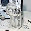 Mesh Pen Bag Pen Holde Type Portable Pencil Case Large Capacity Back To School Gift Stationery Storage Bag School Office