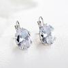 Women Fashion Cubic Zirconia Dangle Huggie Earrings Piercing Party Jewelry Gift