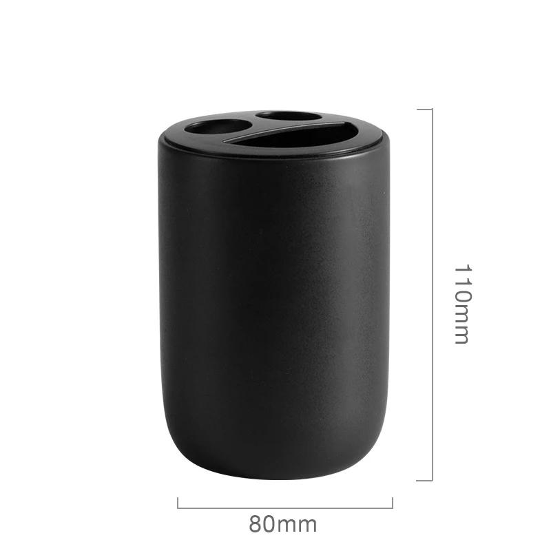 INS Dark grey Ceramic Couple mouthwash cup Bathroom Accessorie