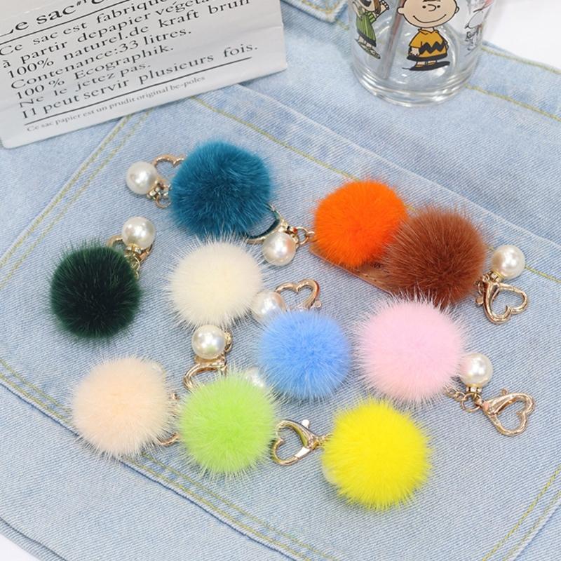 Plush Bag Pendant Practical Key Holder Decor Car Keyring Ornament for Backpacks