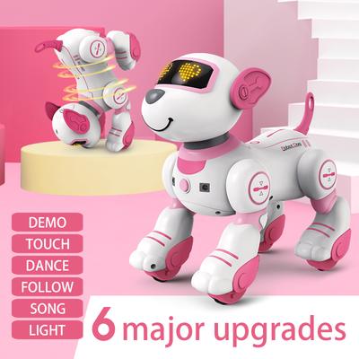 Smart Electronic Animal Pets RC Robot Dog Voice Remote Control Toys Funny Singing Dancing Robot Puppy Children's Programmable Education Gift