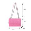 Solid Plaid Crossbody Bags For Women, Chain Decor Fashion Shoulder Bag Ladies Handbag For Daily Used CLE