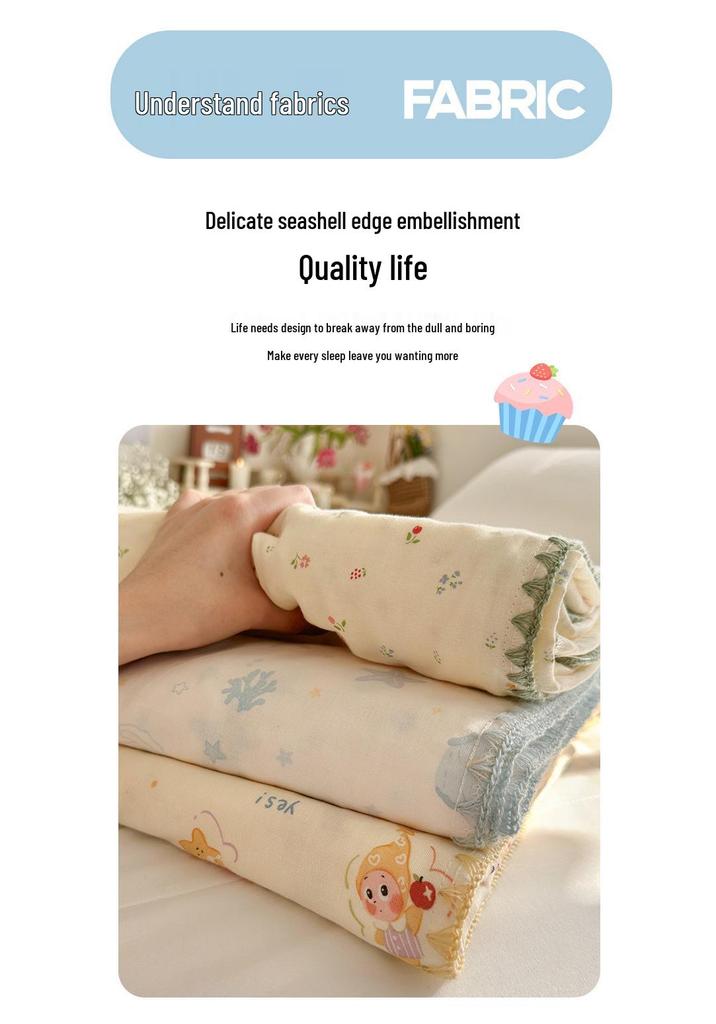 Children's Pure Cotton Double Layer Gauze Summer Blanket & Cooling Quilt