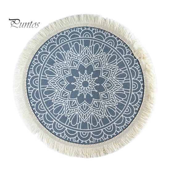 Descanso de Panela Antiderrapante para Cozinha, Jogo Americano Tecido de Algodão Estilo Boho, Jogo Americano de Mesa com Franjas de Borla para Pratos de Jantar, Jogo Americano Lavável a Quente, Suporte de Panela Resistente para Pratos Quentes,